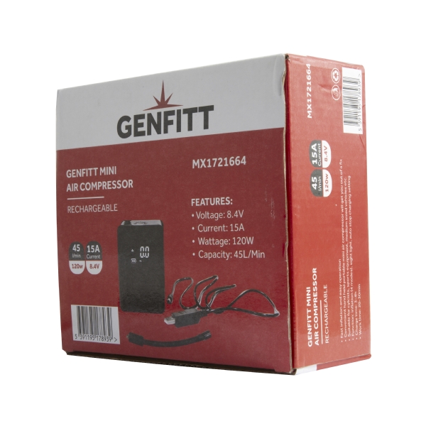 Genfitt Wireless Rechargeable Battery Air Compressor 8.4V Mini